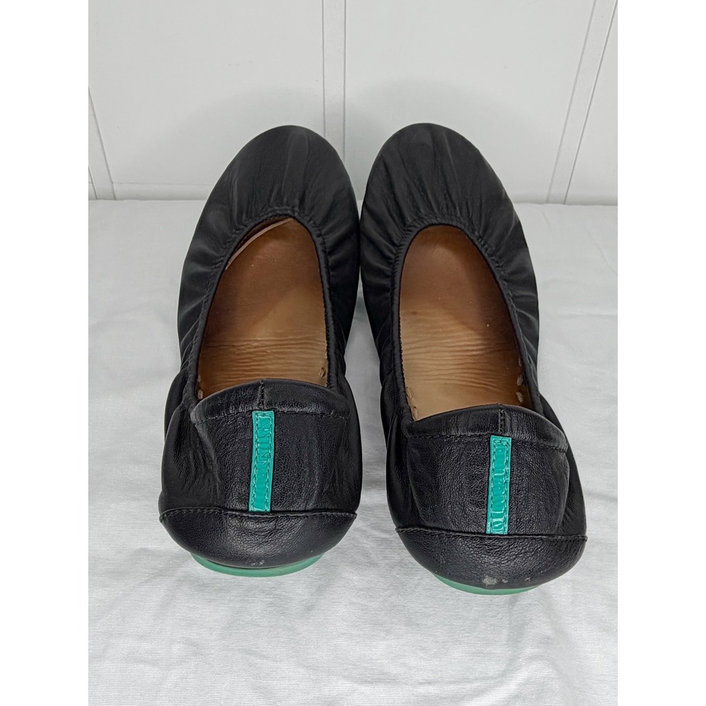 Tieks by Gavrieli Matte Black Leather Foldable Ballet Flats Shoes Womens 10 - Picture 3 of 4